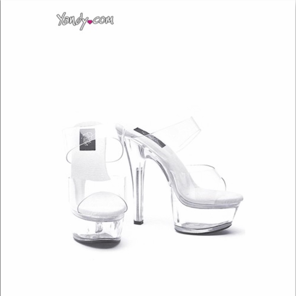 6” Heel Clear Sandal